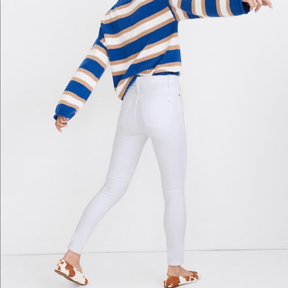NWT Madewell 10” high rise skinny white jeans 23 - Picture 3 of 6